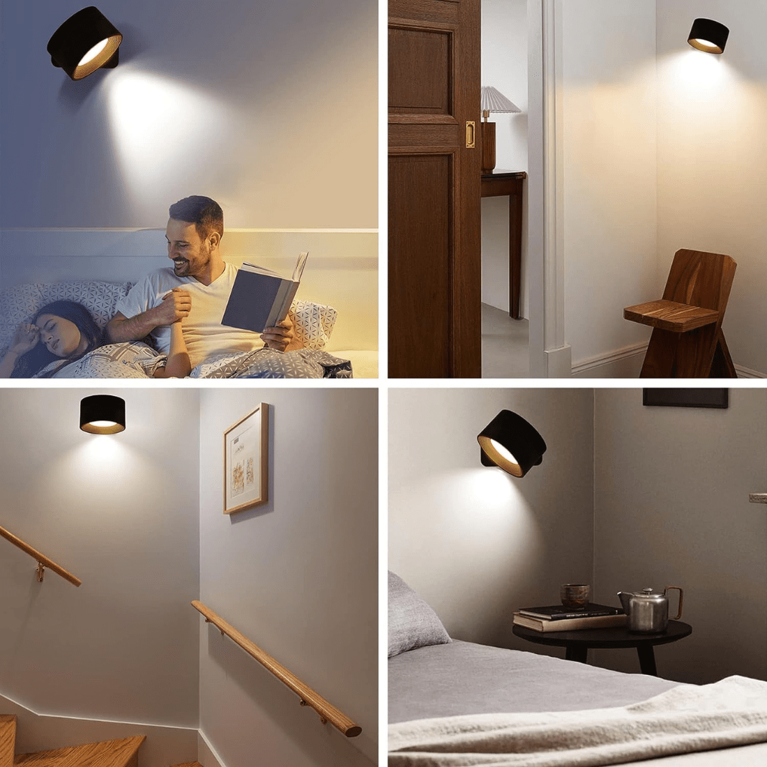 AuraFlex | Glow Wireless Wall Lamp – 360° Touch LED Lighting