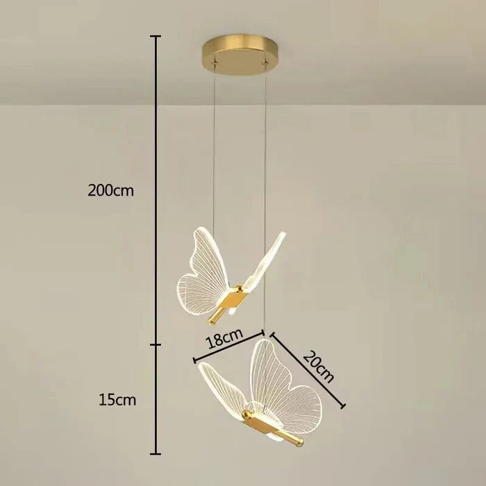 LustraAir | LED Ceiling Light – Elegant Wings and Serene Light