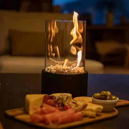EmberLuxe Table Fireplace – Smoke-Free Bioethanol Indoor Flame