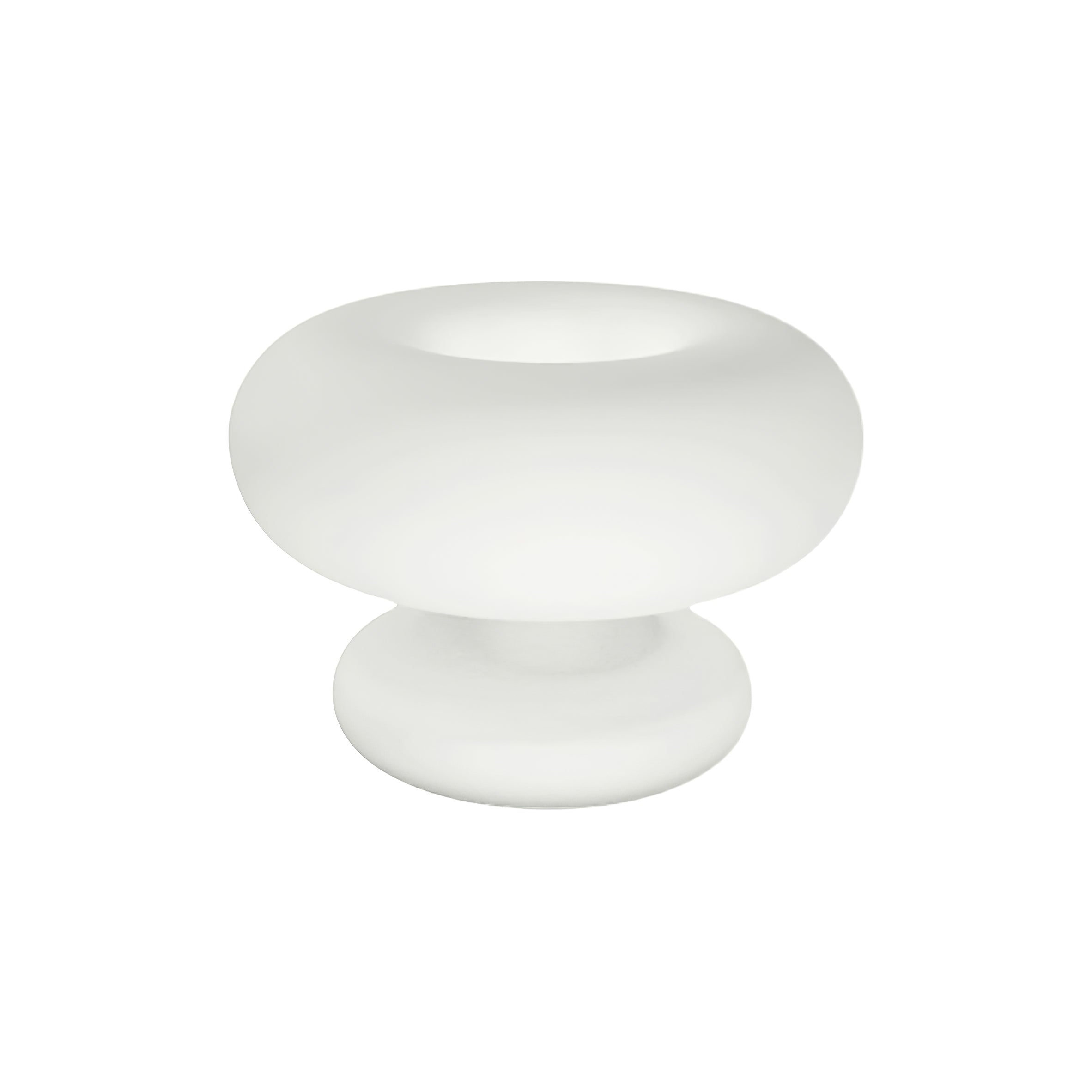 Mid-Century Donut Table Lamp with Frosted Glass Shade for Bedroom & Living Room