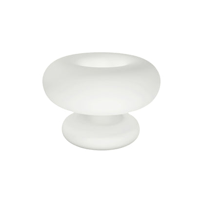 Mid-Century Donut Table Lamp with Frosted Glass Shade for Bedroom & Living Room