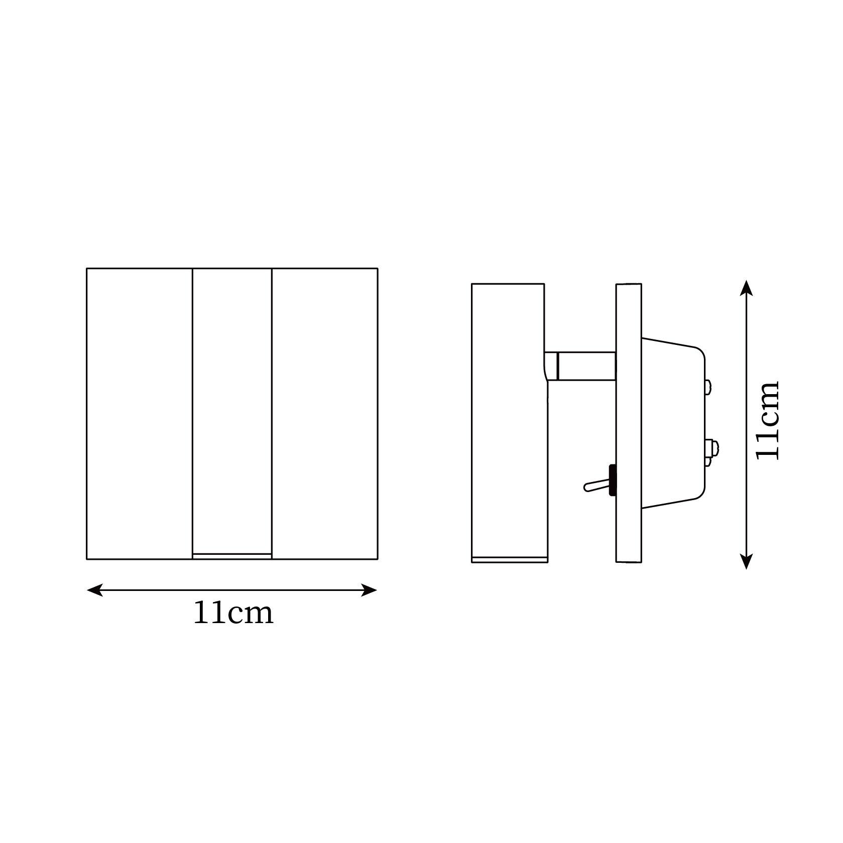 Modern Micro Square Switched Wall Sconce - Integrated LED Indoor Lighting