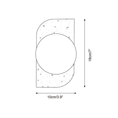Neptune Travertine Wall Lamp - Minimalist Natural Stone Sconce Light for Bathroom & Interior Decor