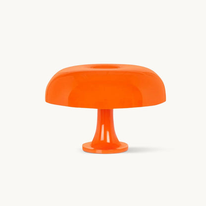 Nesso Modern Table Lamp - Iconic ABS Design in Orange and White for Living Room or Bedroom